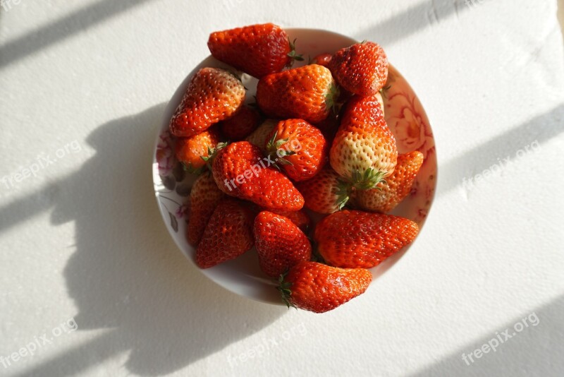 Strawberry Light And Shadow Natural Light Free Photos