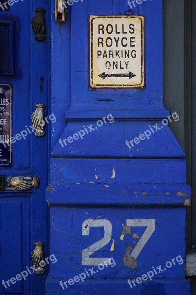 Blue Cobalt Blue Door Old Antique