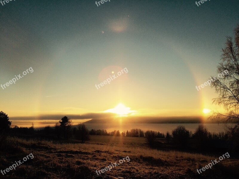 Ridge Jämtland Sunset Free Photos