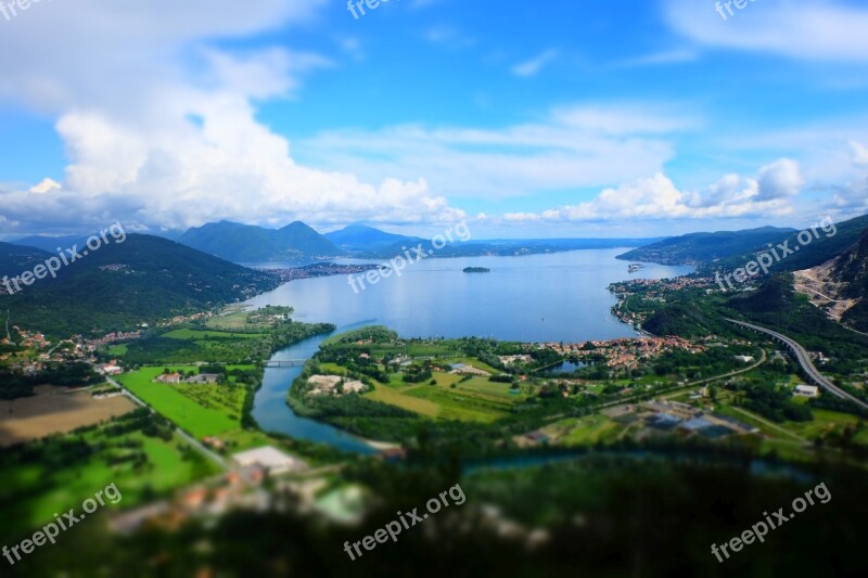 Lago Maggiore Lake Panorama Locarno Isolabella