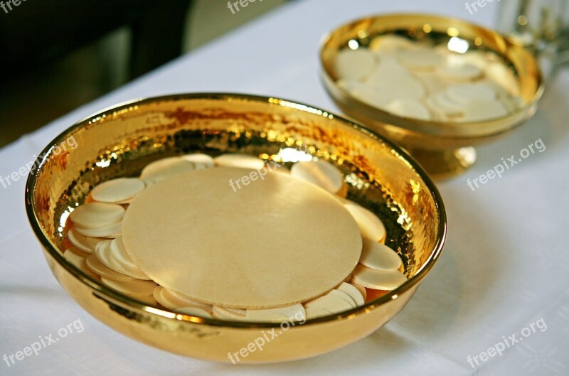 Communion Communion Wafers Cup Catholic Free Photos