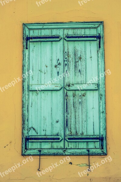 Wall Window Wooden Old Aged