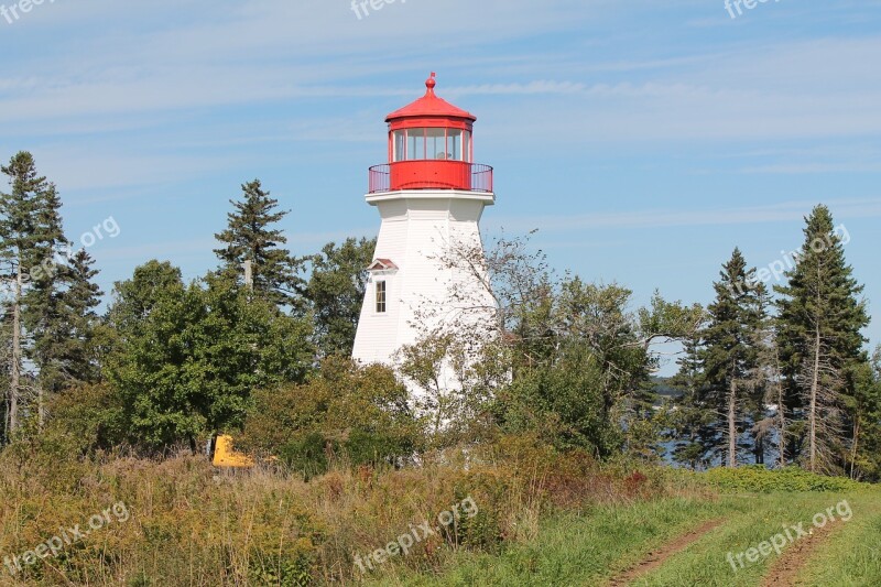 Lighthouse Scenery Cape Breton Landscape