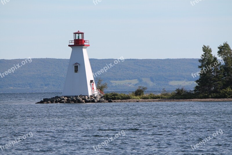 Lighthouse Baddeck Cape Breton Landscape