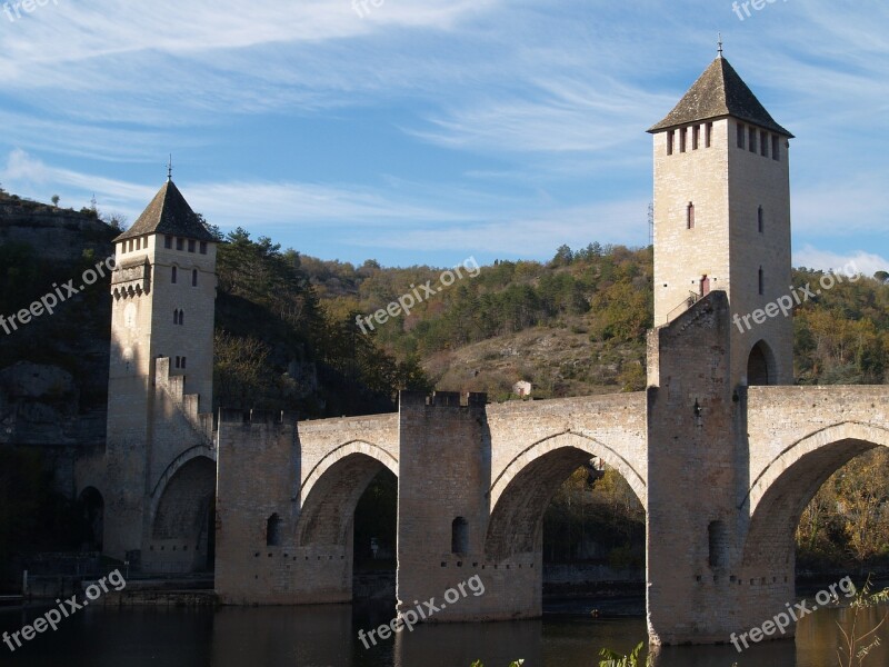 Bridge Cahors Lot Pont Valentré Lot River