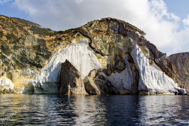 Ponza Island Cliff Italy Latina