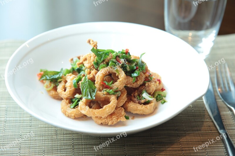 Calamari Crispy Fried Snack Appetizer