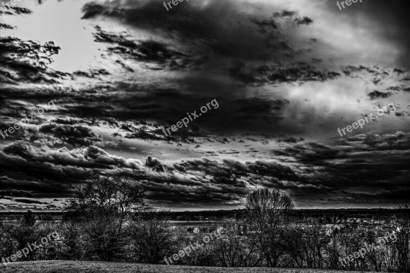 Clouds Dramatic Landscape Nature Sky