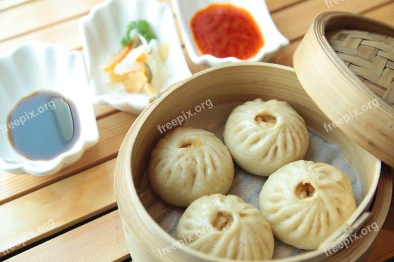 Chicken Bao Buns Chicken Food White