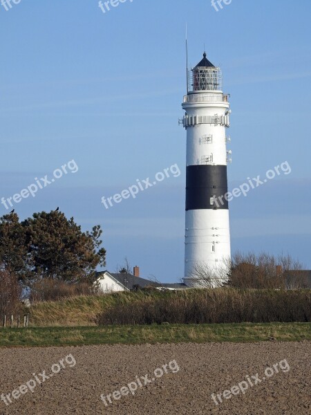 Lighthouse Sylt Coast Beach North Sea