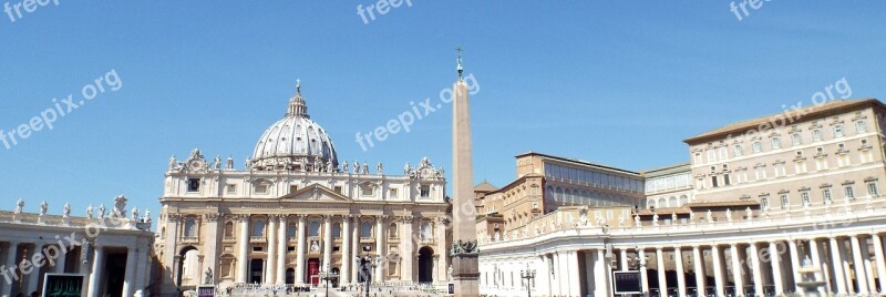 St Peter's Square Rome Panorama Vatican St Peter