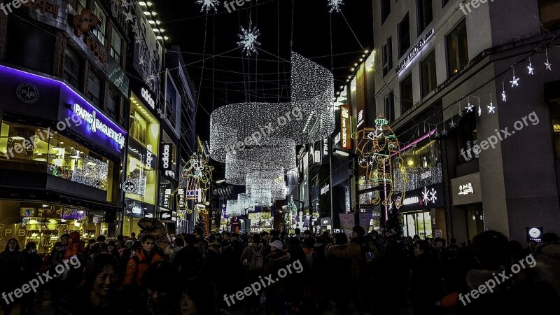 Busan Scenery Night View Free Photos