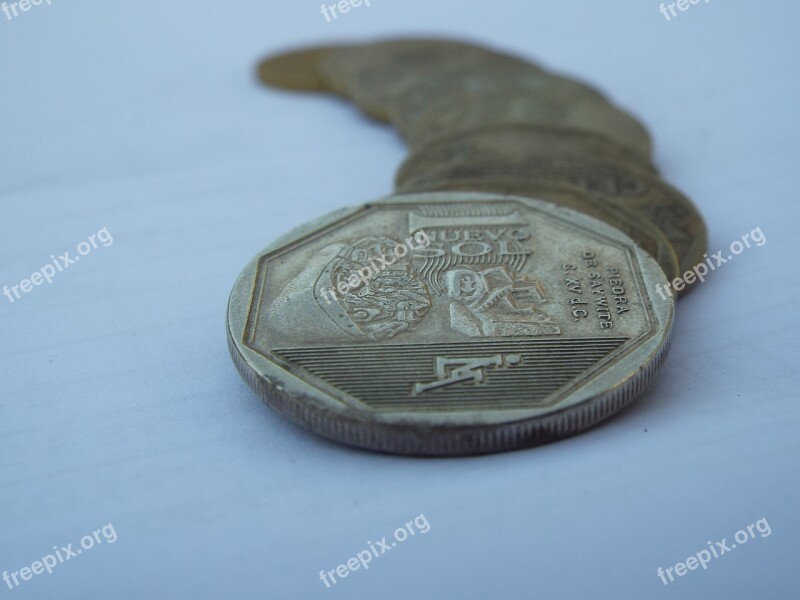 Coins Row Column Free Photos