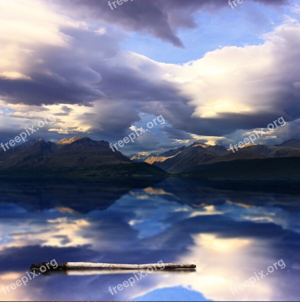 Mountains Lake New Zealand View Landscape