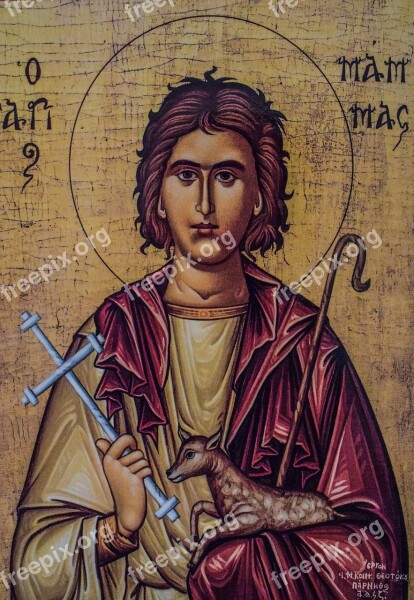 Saint Mamas Icon Painting Church Orthodox