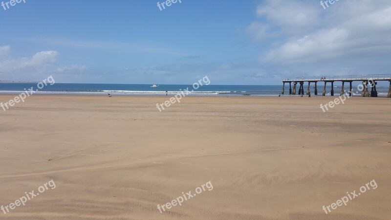 Beach Scenery Sandy Ocean Coast