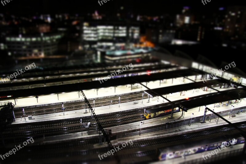 Trains Train Station Leeds Night Train Toy Train