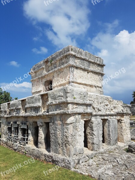 Tulum Pyramid Ruins Inca Free Photos