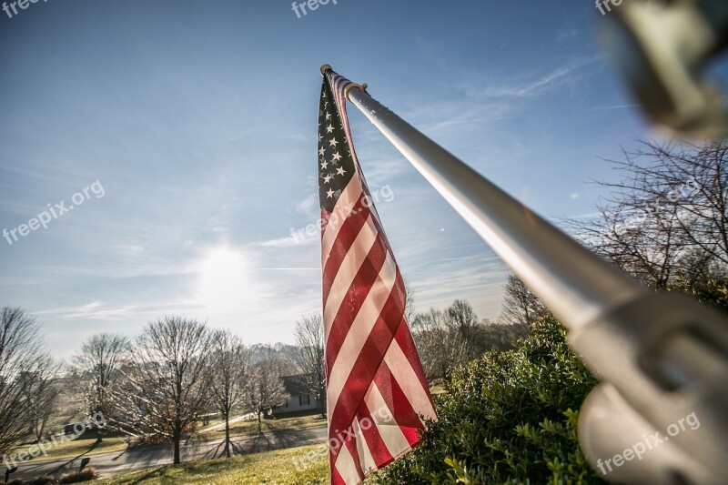 American Flag Stars And Stripes Flagpole Flag Patriotism