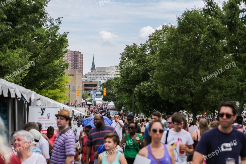 Baltimore Crowds Art Festival Free Photos