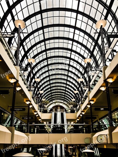 Shopping Centre Stairs Market Hall Escalator Building