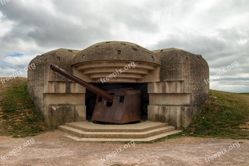 D-day Longues-sur-mer Atlantic Wall Normandy France