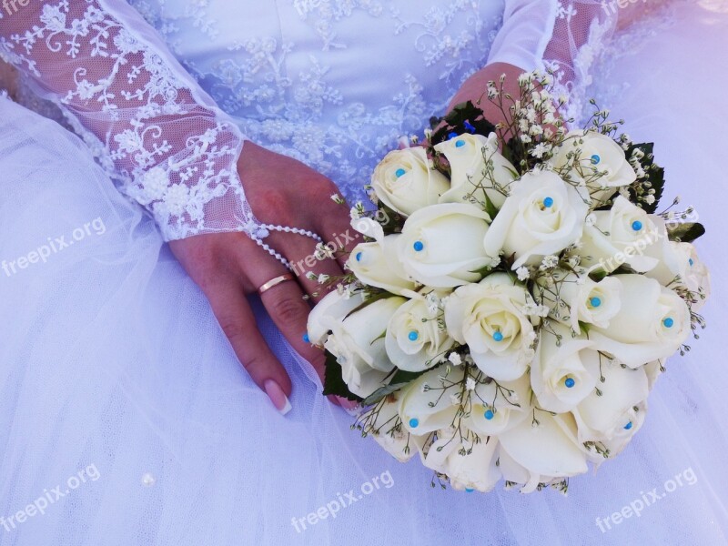 Bride Bridal Bouquet Wedding Free Photos