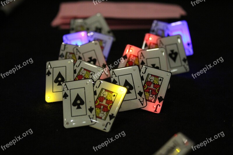 Poker Pins Ace Jack Cards