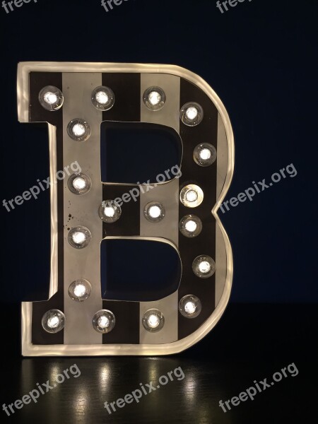 B Letter Shape Typography Modern