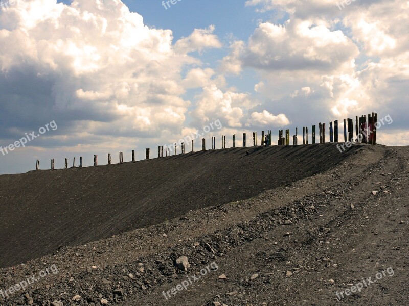 Halde Haniel Bottrop Germany Railway Sleepers Backdrop Places Of Interest