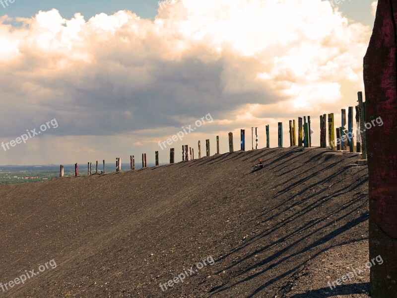 Halde Haniel Bottrop Germany Railway Sleepers Places Of Interest Totems