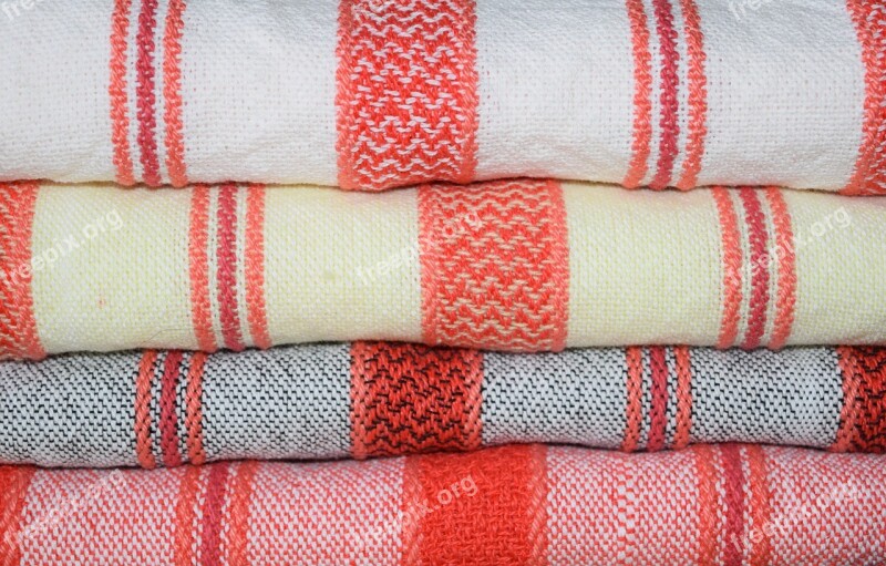 Weaving Hand-woven Towels Stripes Fabric