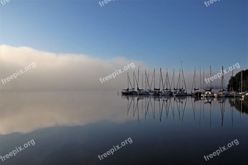 Lake Fog Water Nature Mood