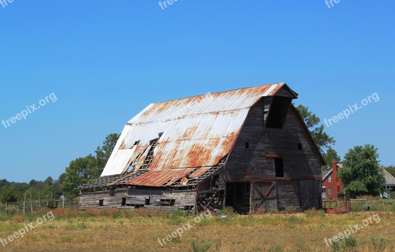 Barn Tin Roof Fading History Free Photos