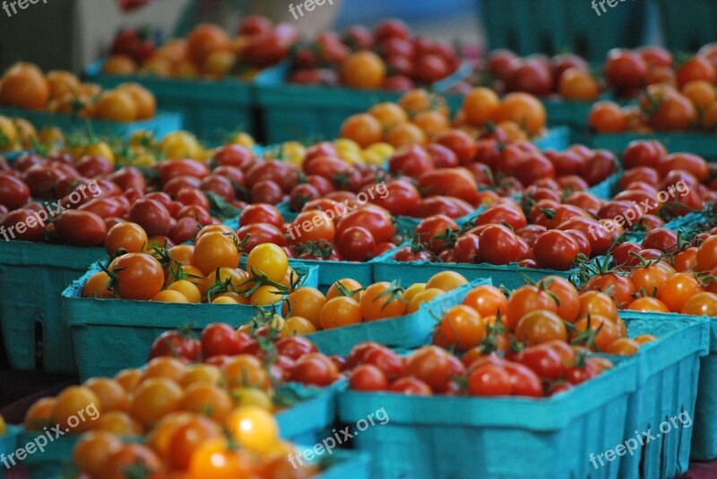 Cherry Tomatoes Farmer Market Market Cherry Fresh