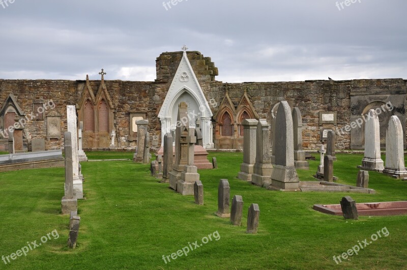 Cemetery Old Monument Tombstones Graves