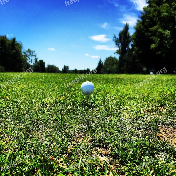 Golf Tee Ball Golfing Free Photos