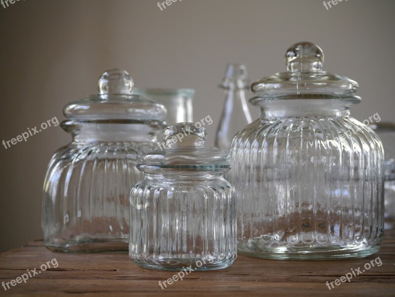 Glass Vessels Storage Jars Empty Glasses Bonbonniere Free Photos