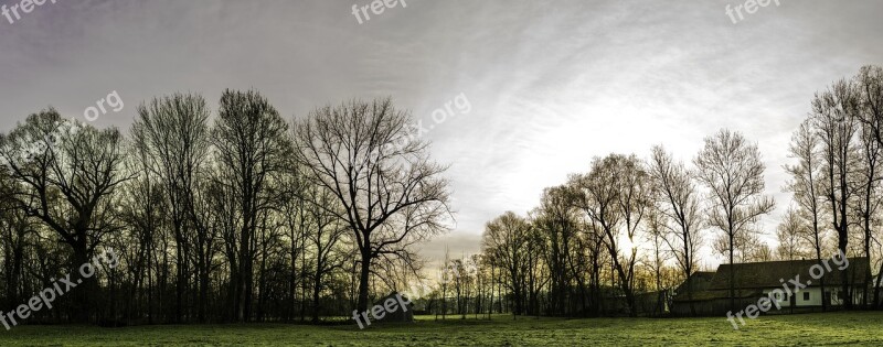 Panorama Morgenstimmung Sunrise Landscape Nature