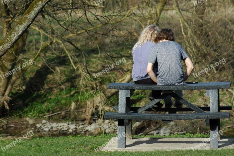 Couple Love Teenagers Young Boy