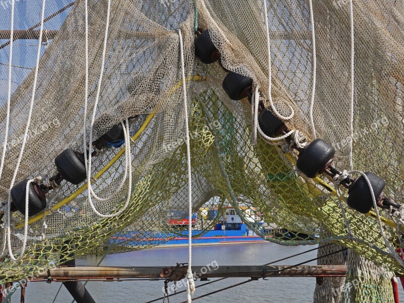 Fishing Net Dry Gathered Weights Port