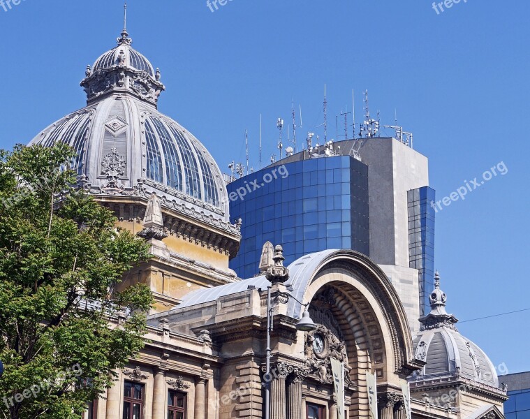 Bucharest Roof Landscapes Antique Modern Bank