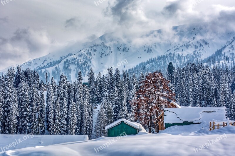 Landscape View Himalayas Kashmir Sky