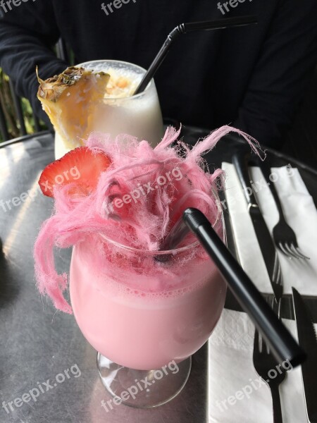 Dessert Fairy Floss Cotton Candy Shake Cafe