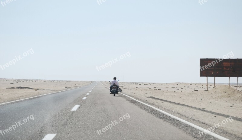 Egypt Road Desert Moto Africa