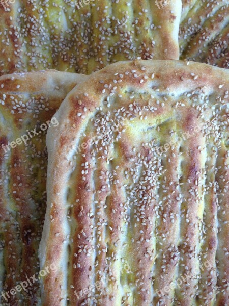 Iranian Iran Bread Barbari Sesame