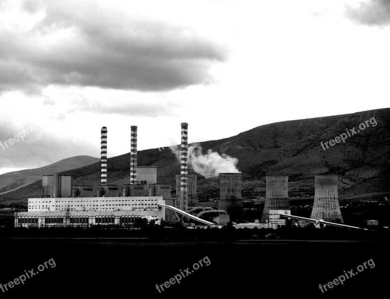 Power Factory Ptolemaida Greece Chimney Energy