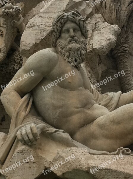 Fontana Statue Trevi Italy Monument