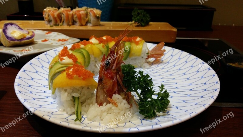 Sushi Japan Cuisine Creative Volume Free Photos