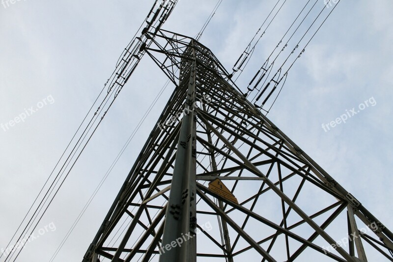 Electricity Hv Power Lines Electrical Tower Energy